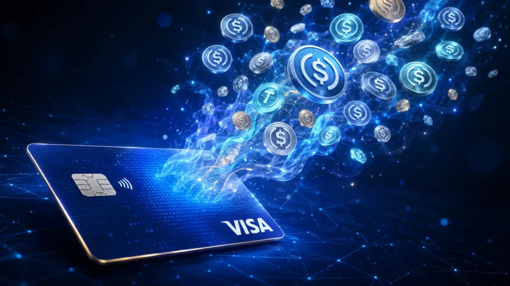 egyre több blokkláncot használ a Visa a stabilcoin fizetésekhez