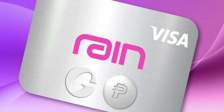 Rain stabilcoin kártya a Visa hálózatán