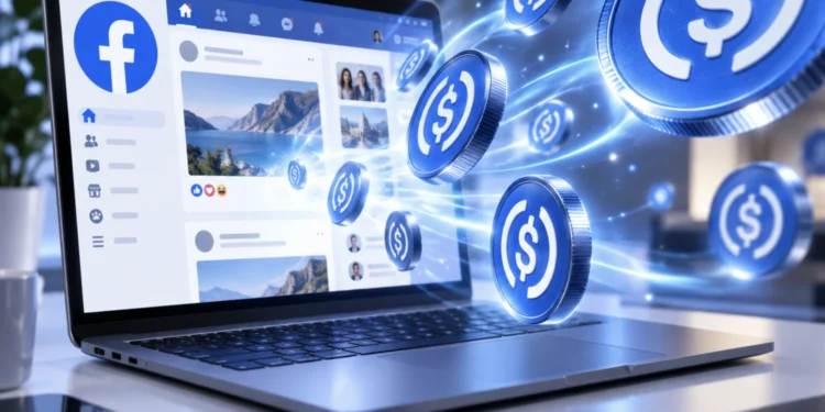 A Meta a Facebook tulajdonosa már USDC stabilcoinban is teljesít kifizetéseket.